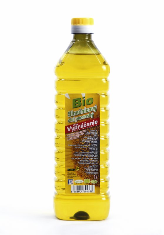 Bio slnečnicový olej na vyprážanie a fritovanie