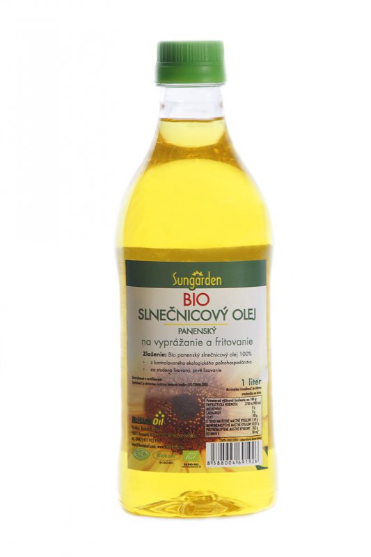 Bio slnečnicový olejna vyprážanie a fritovanie, Sungarden 1l