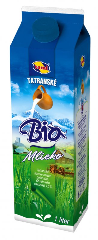 Tatranské horské bio mlieko polotučné