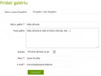 pridať galériu - formulár