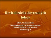 revitalizácia slovenských tokov