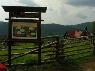 Pohľad na ekofarmu HUCUL v Krkonošiach